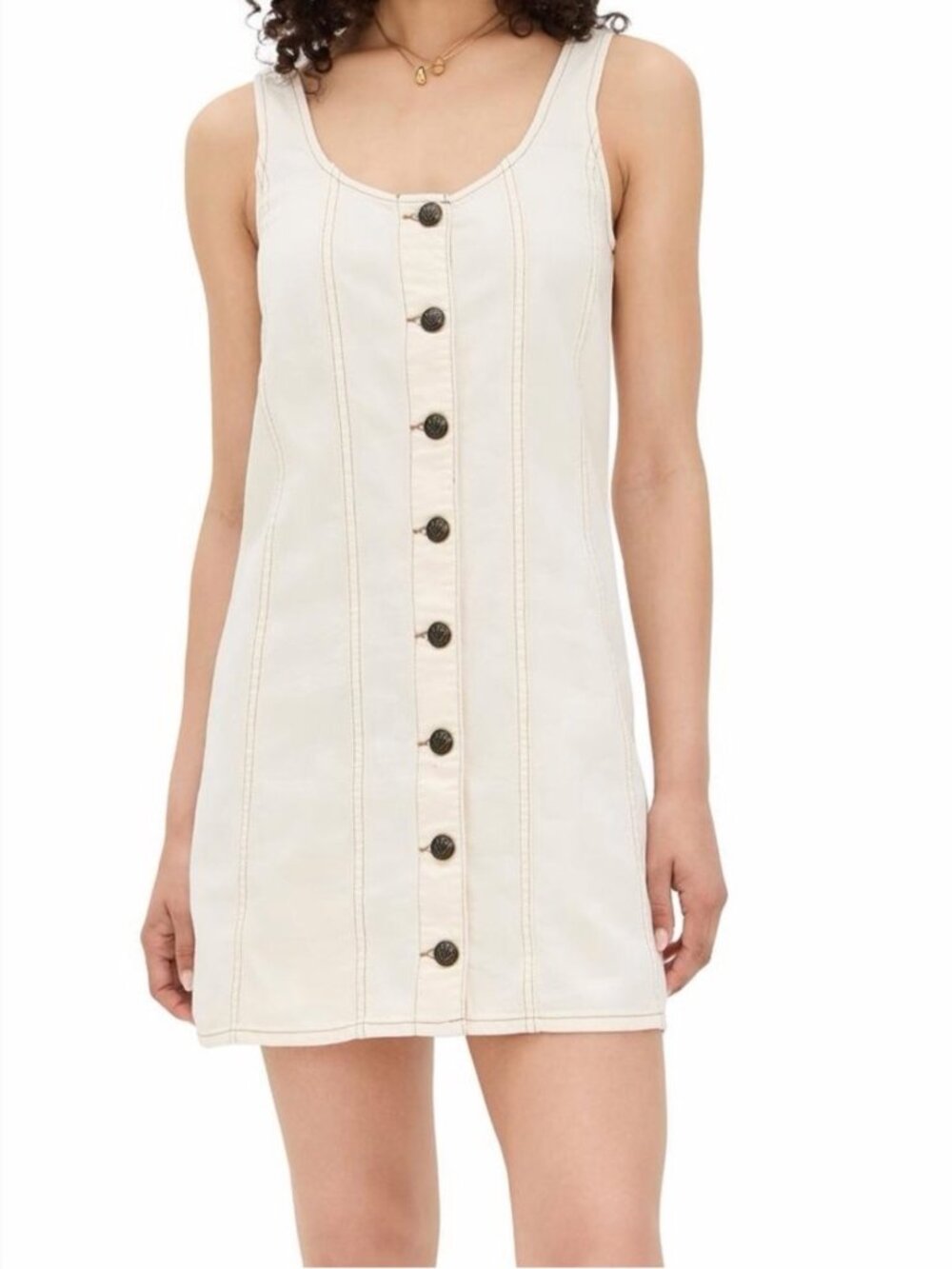 rag & bone Featherweight Laney Button-Front Mini Dress